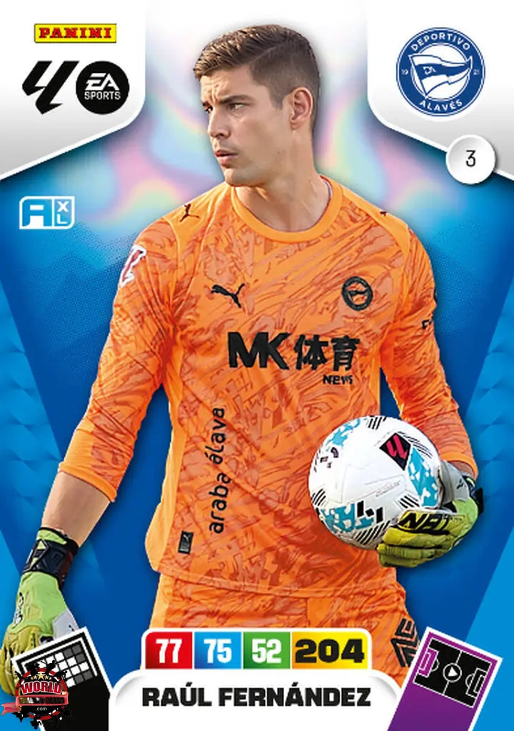 Raúl Fernández - Deportivo Alavés - Panini Adrenalyn XL - 2025-2026 - 3 - Basico