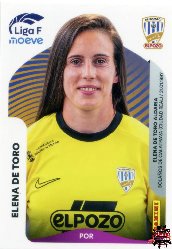Cromo Trading Card Fútbol-Elena De Toro-Alhama CF. El Pozo-Panini Liga F Moeve 2025-2026-4-Basico