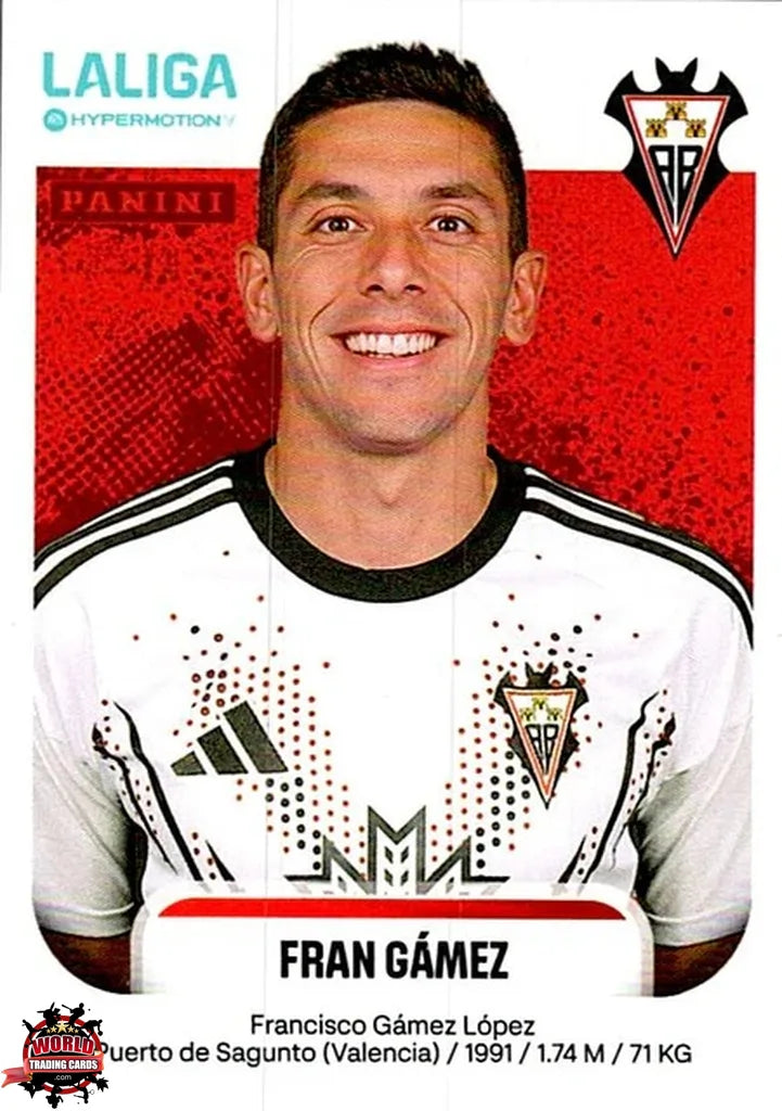 Cromo Trading Card Fútbol-Fran Gámez-Albacete Balompié-Panini La Liga HypermotionV 2025-2026-6-Basico