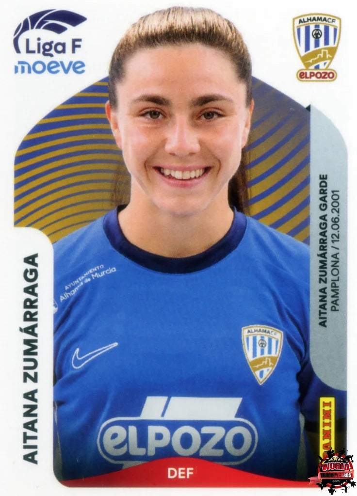 Cromo Trading Card Fútbol-Aitana Zumárraga-Alhama CF. El Pozo-Panini Liga F Moeve 2025-2026-6-Basico