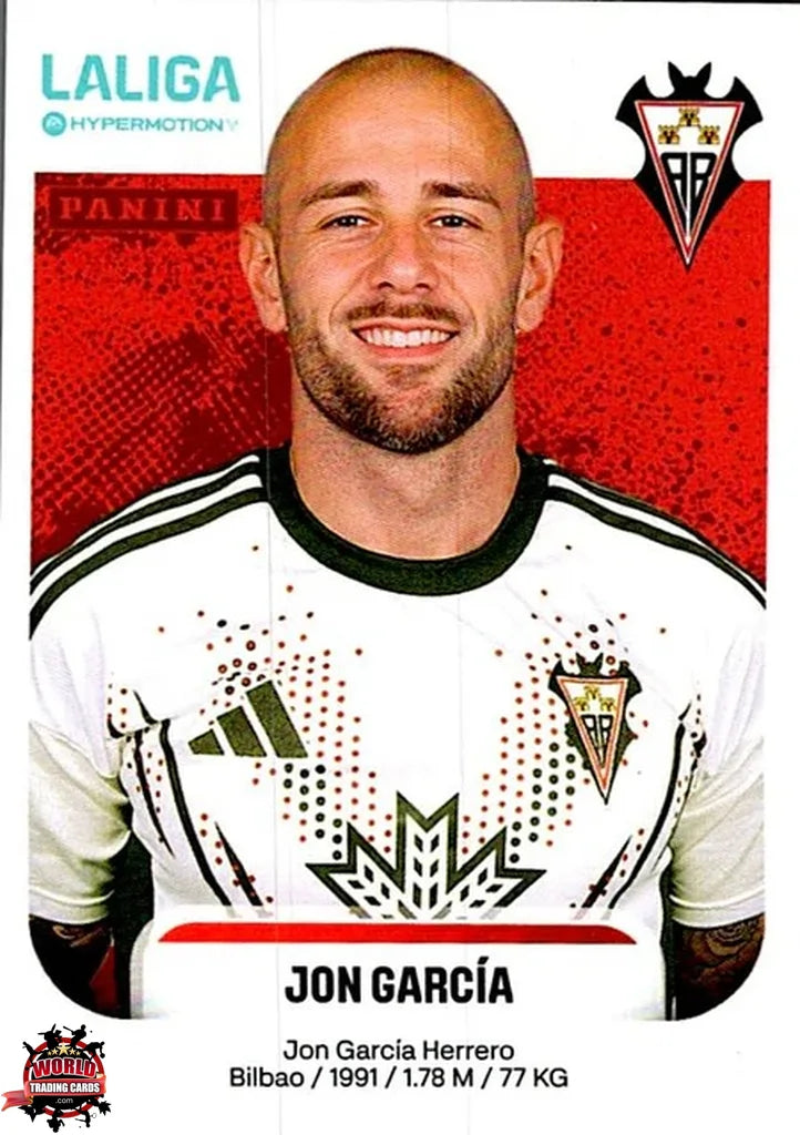 Cromo Trading Card Fútbol-Jon García-Albacete Balompié-Panini La Liga HypermotionV 2025-2026-7-Basico