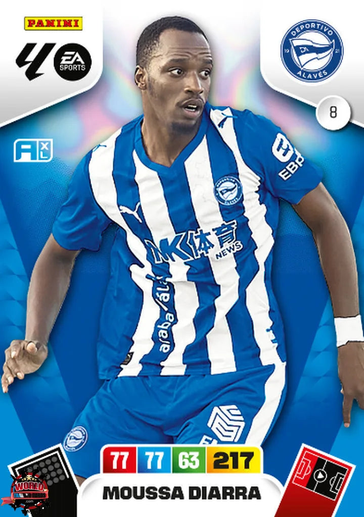 Chrome Trading Card Football-Moussa Diarra-Deportivo Alavés-Panini