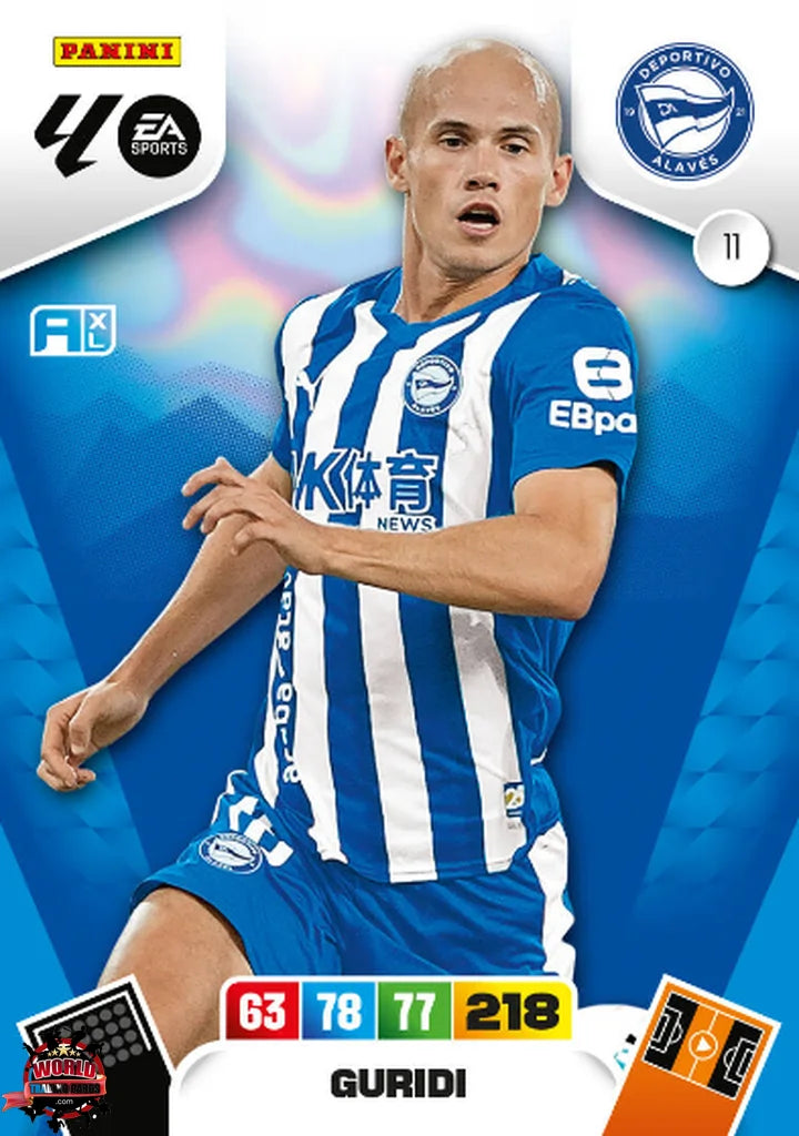 Cromo Trading Card Fútbol-Guridi-Deportivo Alavés-Panini Adrenalyn