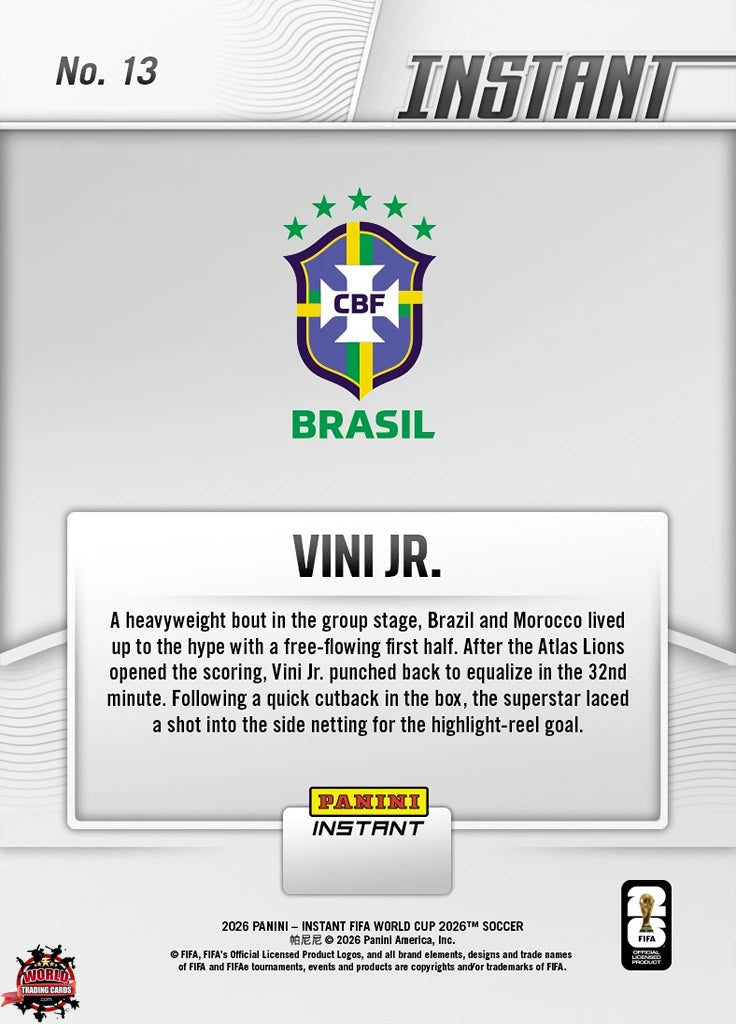 PIWC013 | Panini | FIFA World Cup | 2026 | PANINI INSTANT | Vinicius Jr | Base | Exclusive USA | Limited Editions | PREORDEN