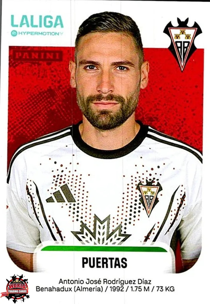 Cromo Trading Card Fútbol-Puertas-Albacete Balompié-Panini La Liga HypermotionV 2025-2026-16-Basico