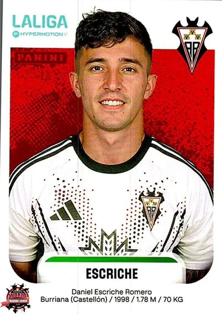 Cromo Trading Card Fútbol-Escriche-Albacete Balompié-Panini La Liga HypermotionV 2025-2026-18A-Basico