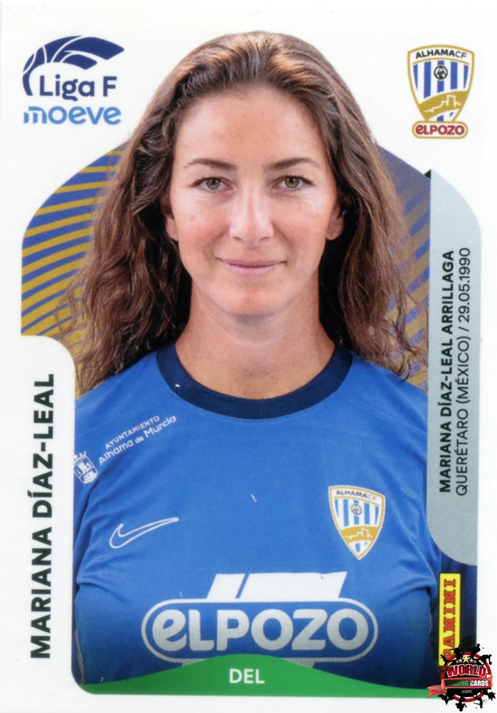 Cromo Trading Card Fútbol-Mariana Díaz Leal-Alhama CF. El Pozo-Panini Liga F Moeve 2025-2026-19 A -Basico