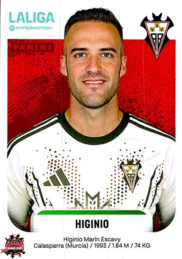 Cromo Trading Card Fútbol-Higinio-Albacete Balompié-Panini La Liga HypermotionV 2025-2026-20-Basico