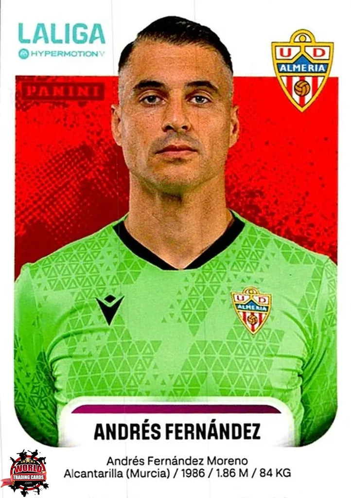 Cromo Trading Card Fútbol-Andrés Fernández-UD Almería-Panini La Liga HypermotionV 2025-2026-23-Basico