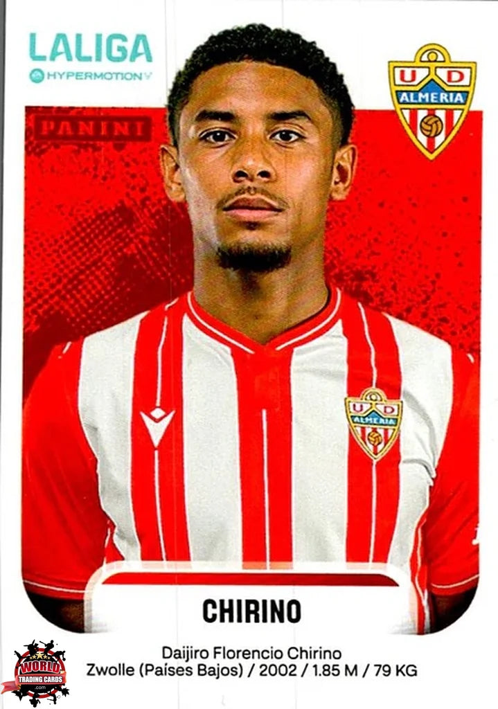 Cromo Trading Card Fútbol-Chirino-UD Almería-Panini La Liga HypermotionV 2025-2026-25A-Basico