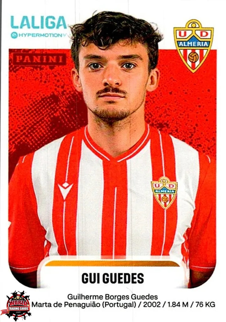 Cromo Trading Card Fútbol-Gui Guedes-UD Almería-Panini La Liga HypermotionV 2025-2026-31-Basico