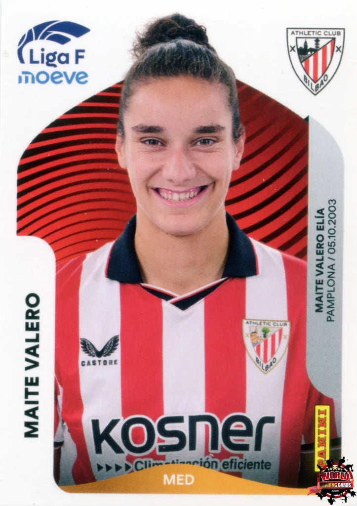 Cromo Trading Card Fútbol-Maite Valero-Athletic Club-Panini Liga F Moeve 2025-2026-33-Basico