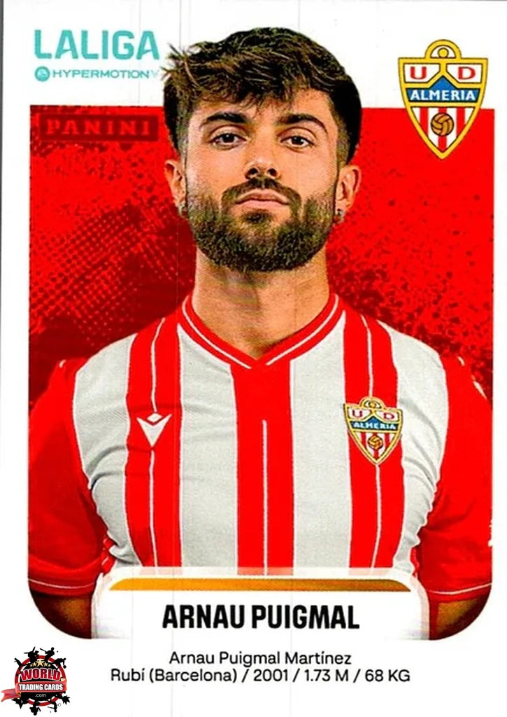 Cromo Trading Card Fútbol-Arnau Puigmal-UD Almería-Panini La Liga HypermotionV 2025-2026-34-Basico