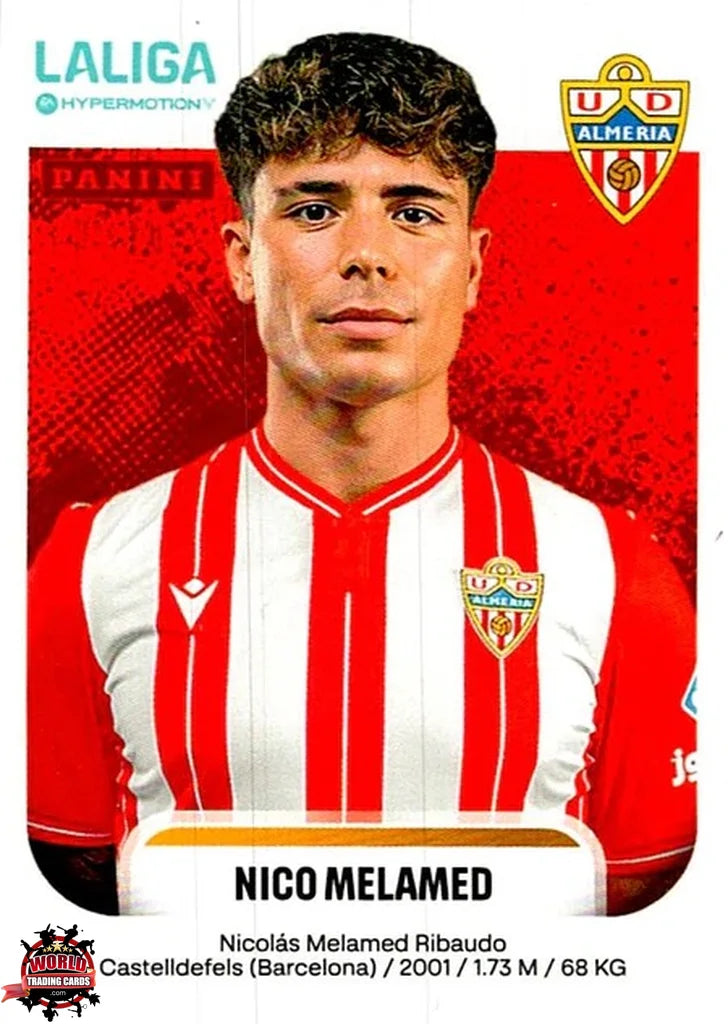Cromo Trading Card Fútbol-Nico Melamed-UD Almería-Panini La Liga HypermotionV 2025-2026-35-Basico