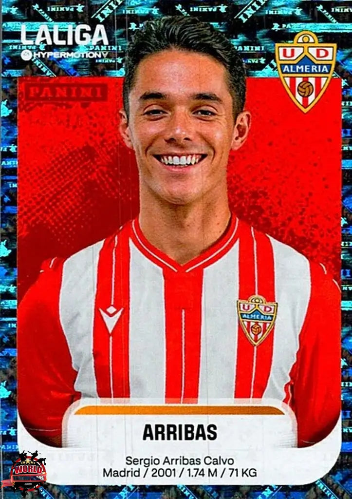 Cromo Trading Card Fútbol-Arribas-UD Almería-Panini La Liga HypermotionV 2025-2026-36-Brillante