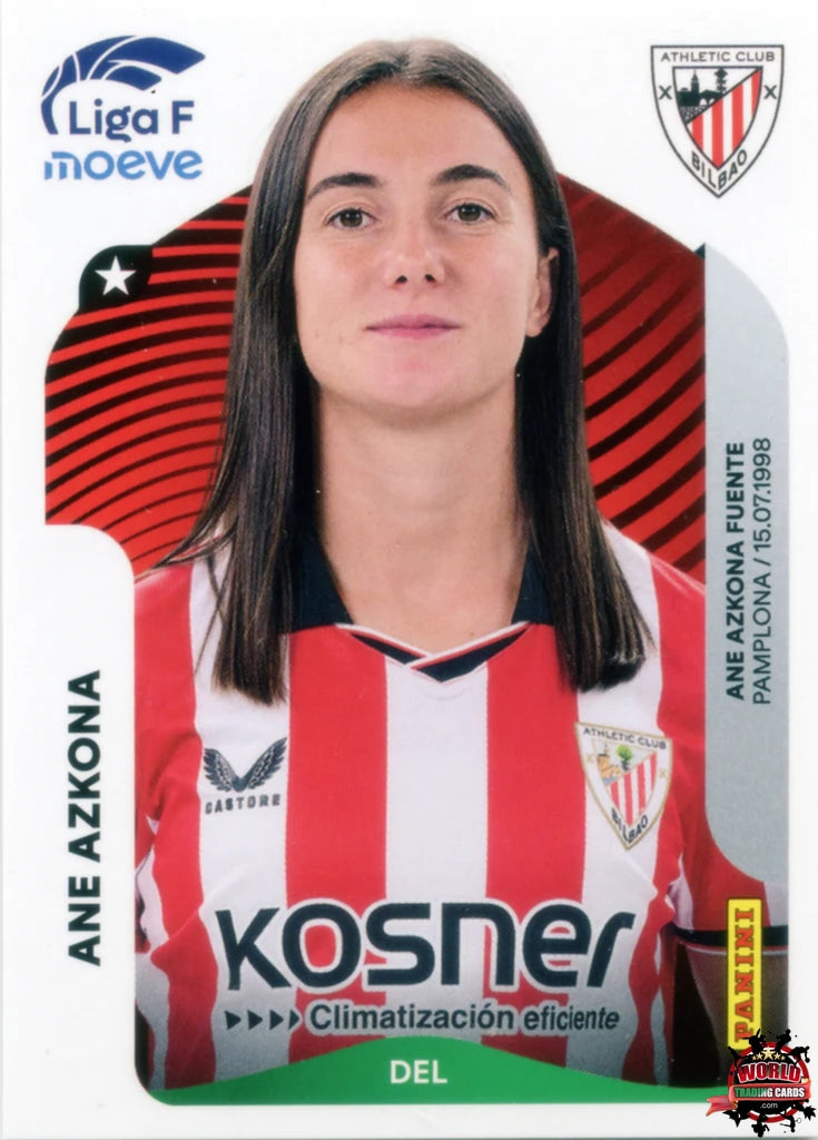 Cromo Trading Card Fútbol-Ane Azkona-Athletic Club-Panini Liga F Moeve 2025-2026-36-Basico