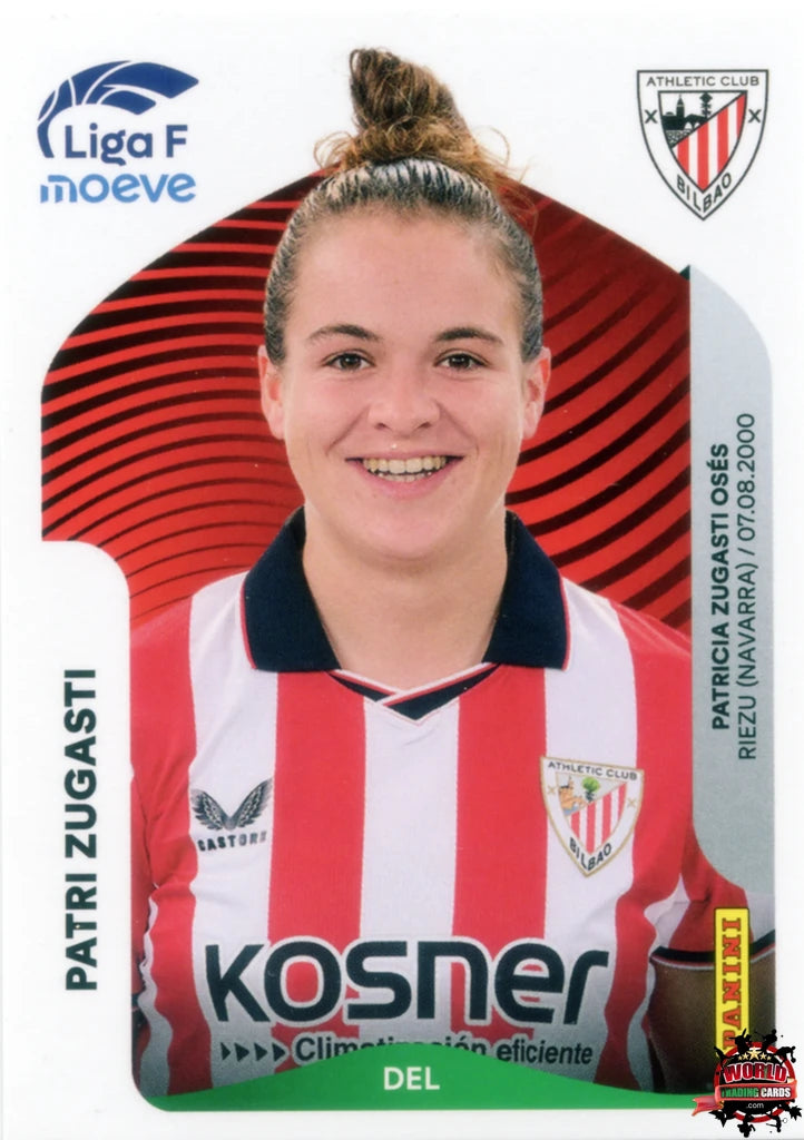 Cromo Trading Card Fútbol-Patri Zugasti-Athletic Club-Panini Liga F Moeve 2025-2026-39 B -Basico