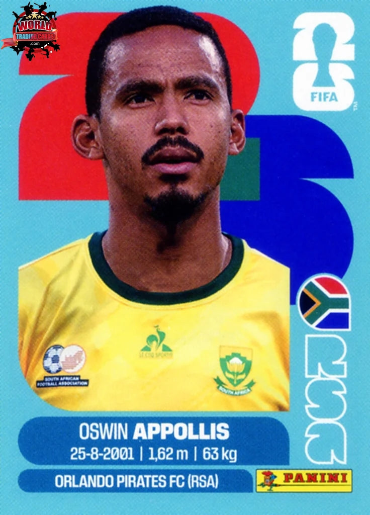 #RSA020 | Panini | Fifa World Cup Stickers | 2026 | Oswin Appollis | South Africa | Base