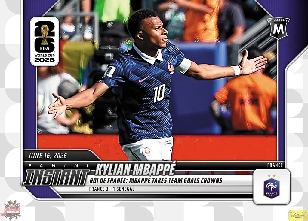 PIWC040 | Panini | FIFA World Cup | 2026 | PANINI INSTANT | Kylian Mbappe | Base | Exclusive USA | Limited Editions | PREORDEN | ENVÍO 40 días aproximadamente desde la fecha de compra.