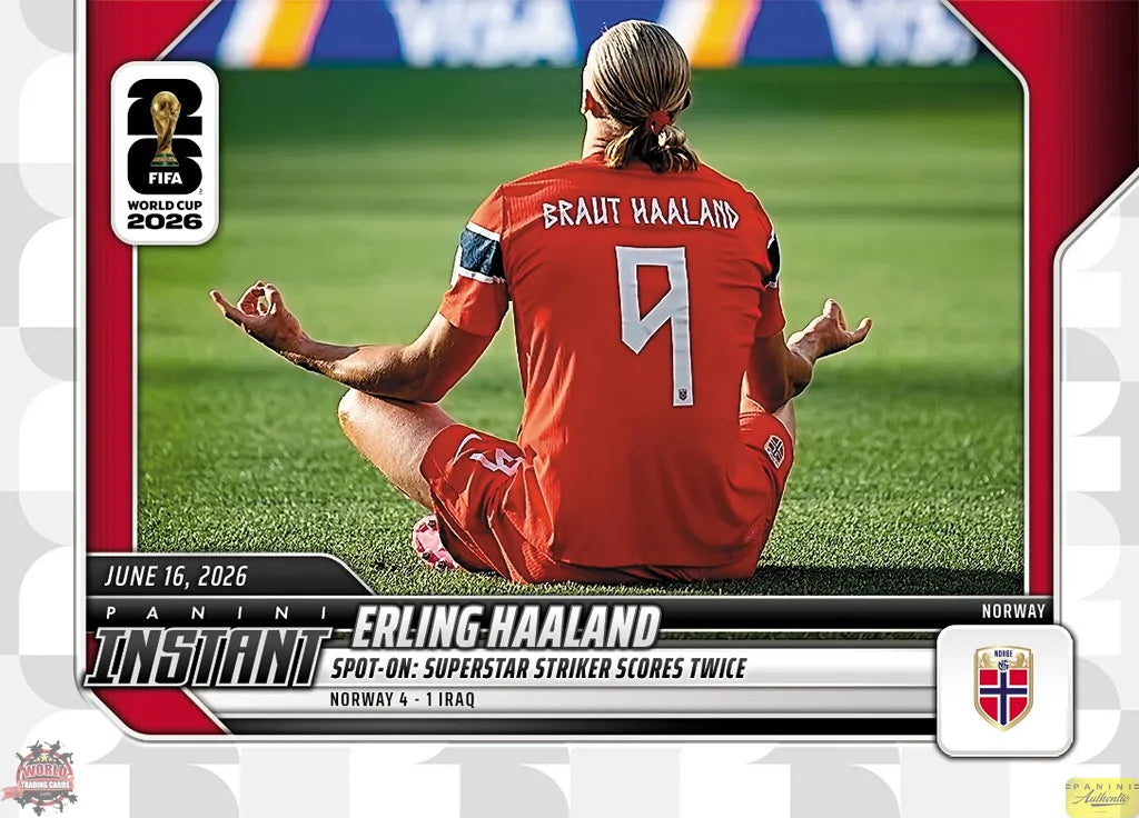 PIWC042 | Panini | FIFA World Cup | 2026 | PANINI INSTANT | Erling Haaland | Base | Exclusive USA | Limited Editions | PREORDEN | ENVÍO 40 días aproximadamente desde la fecha de compra.