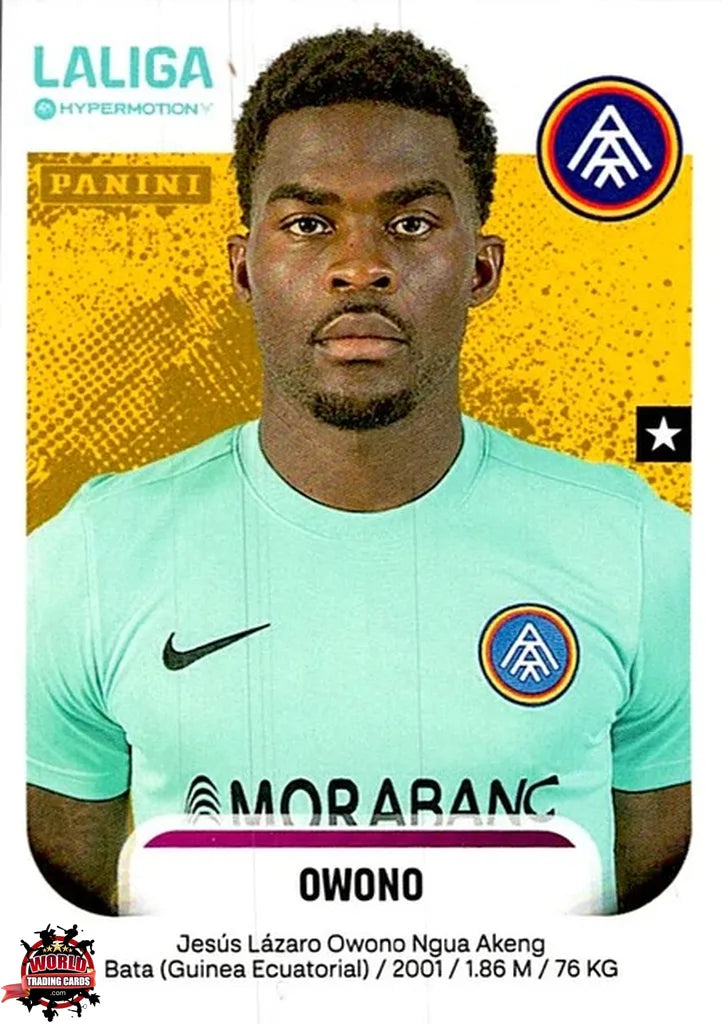 Cromo Trading Card Fútbol-Owono-FC Andorra-Panini La Liga HypermotionV 2025-2026-43B-Basico