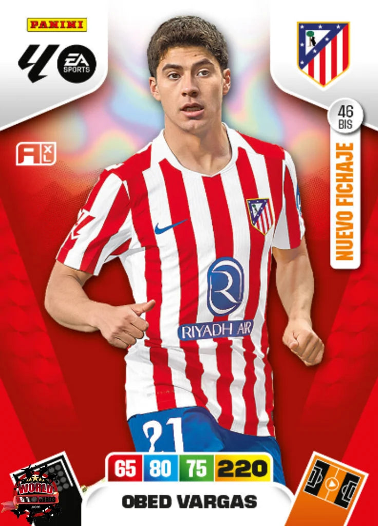 #046 Bis | Adrenalyn XL | La Liga | 2025-2026 | Obed Vargas | Atletico de Madrid | Nuevo Fichaje