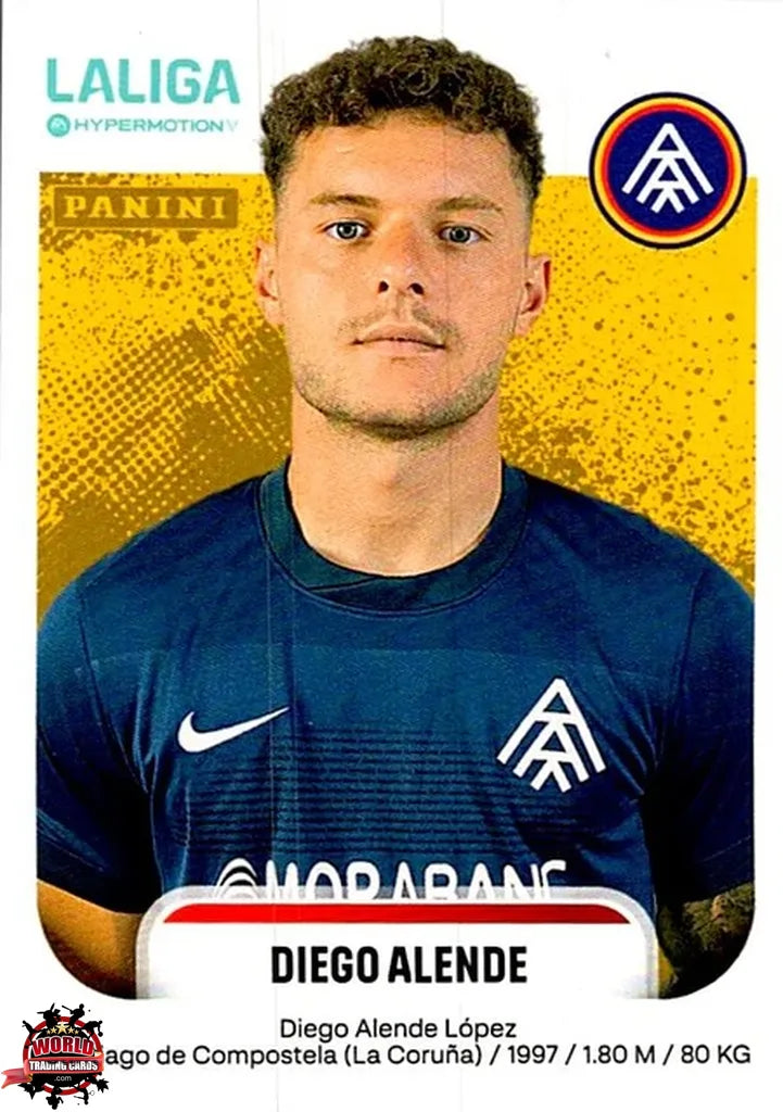 Cromo Trading Card Fútbol-Diego Alendez-FC Andorra-Panini La Liga HypermotionV 2025-2026-47A-Basico