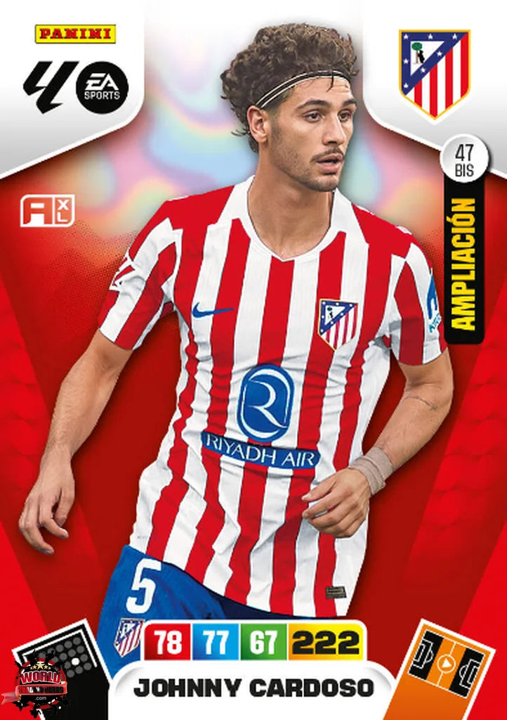 Johnny Cardoso - Atlético de Madrid - Panini Adrenalyn XL - 2025-2026 - 47Bis - Basico Ampliación LG