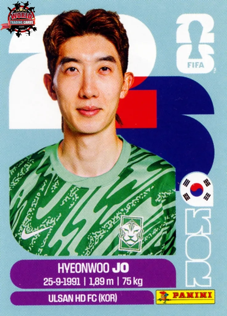 Football Trading Card-Hyeon-woo Jo-South Korea-Panini Fifa World