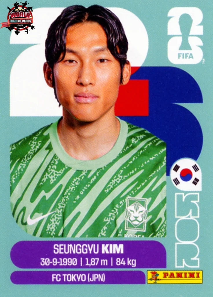#KOR003 | Panini | Fifa World Cup Stickers | 2026 | Seung-Gyu Kim | South Korea | Base