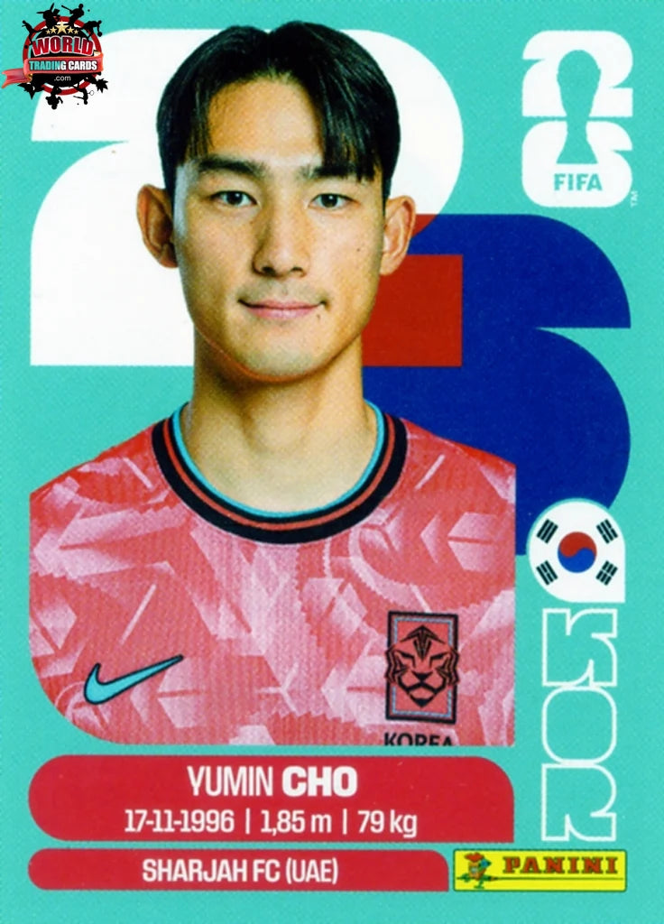 #KOR005 | Panini | Fifa World Cup Stickers | 2026 | Yu-min Cho | South Korea | Base