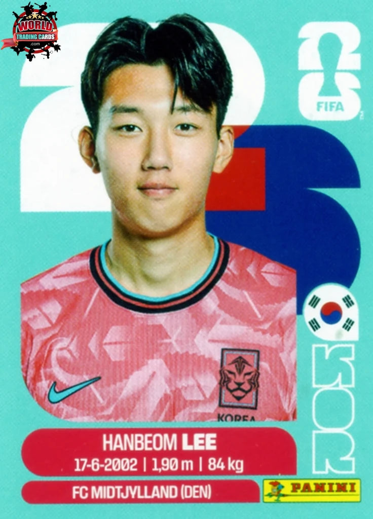 #KOR007 | Panini | Fifa World Cup Stickers | 2026 | Han-beom Lee | South Korea | Base