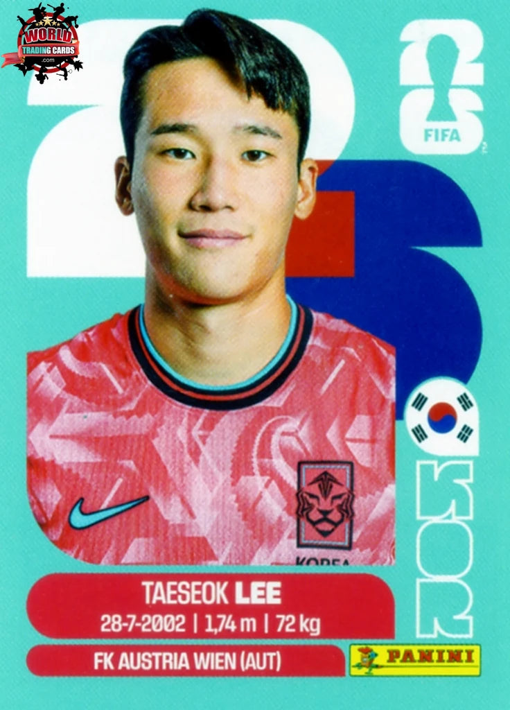#KOR008 | Panini | Fifa World Cup Stickers | 2026 | Tae-seok Lee | South Korea | Base
