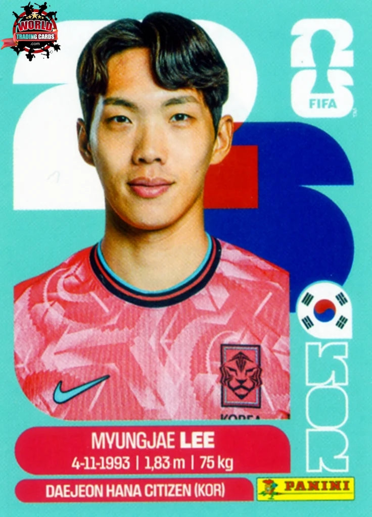 #KOR009 | Panini | Fifa World Cup Stickers | 2026 | Myung-jae Lee | South Korea | Base
