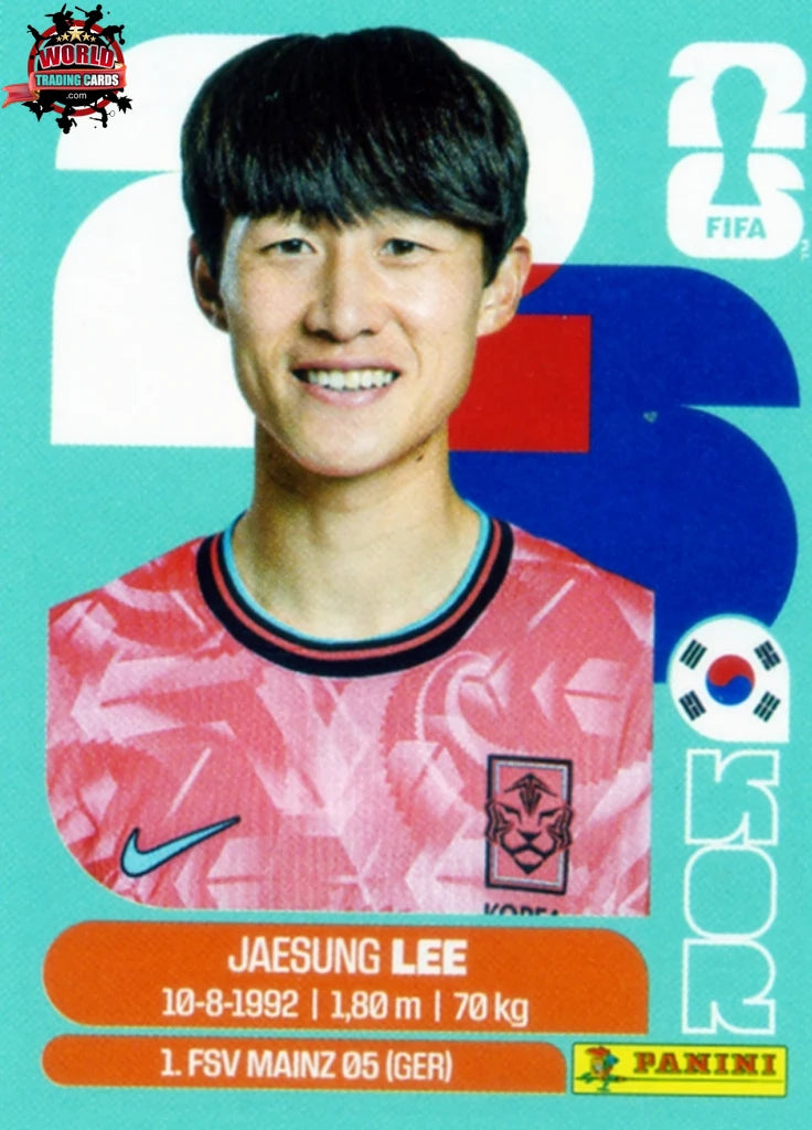 #KOR010 | Panini | Fifa World Cup Stickers | 2026 | Jae-sung Lee | South Korea | Base