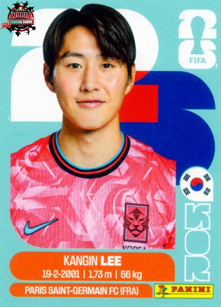 #KOR012 | Panini | Fifa World Cup Stickers | 2026 | Kang-in Lee | South Korea | Base
