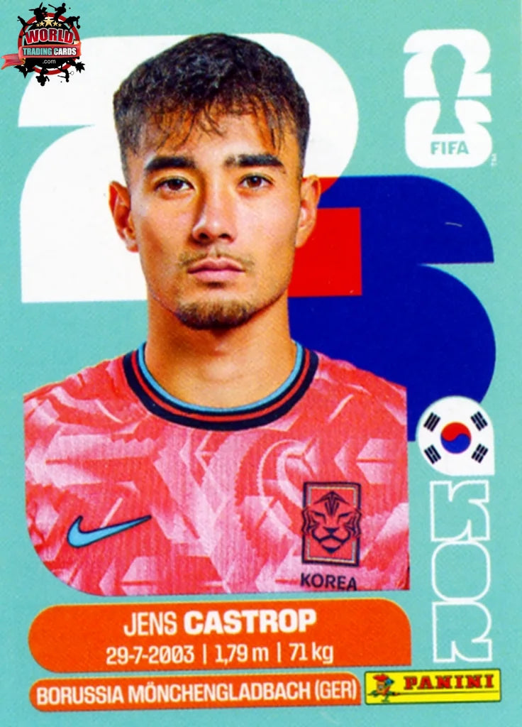 #KOR015 | Panini | Fifa World Cup Stickers | 2026 | Jens Castrop | South Korea | Base