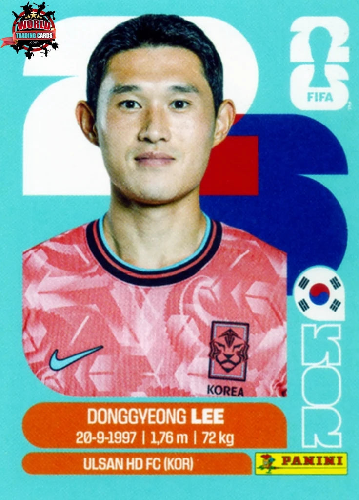 #KOR016 | Panini | Fifa World Cup Stickers | 2026 | Dongg-yeong Lee | South Korea | Base