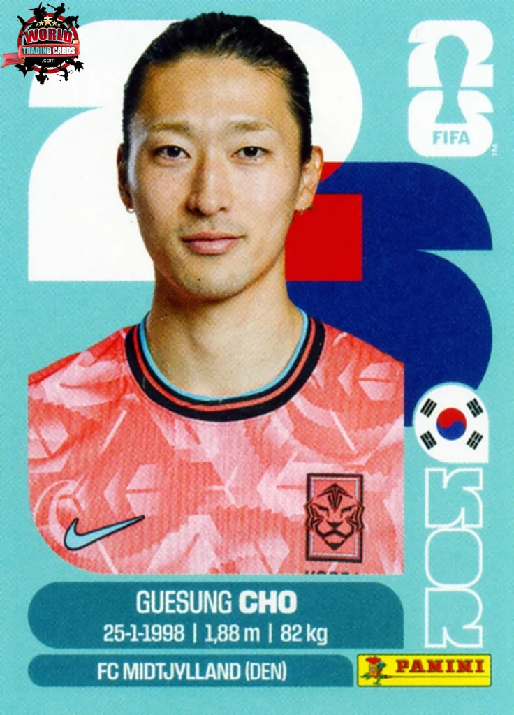 #KOR017 | Panini | Fifa World Cup Stickers | 2026 | Gue-sung Cho | South Korea | Base