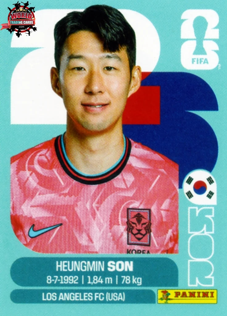 #KOR018 | Panini | Fifa World Cup Stickers | 2026 | Heung-min Son | South Korea | Base