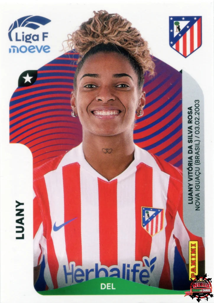 Cromo Trading Card Fútbol-Luany-Atlético de Madrid-Panini Liga F Moeve 2025-2026-59-Basico