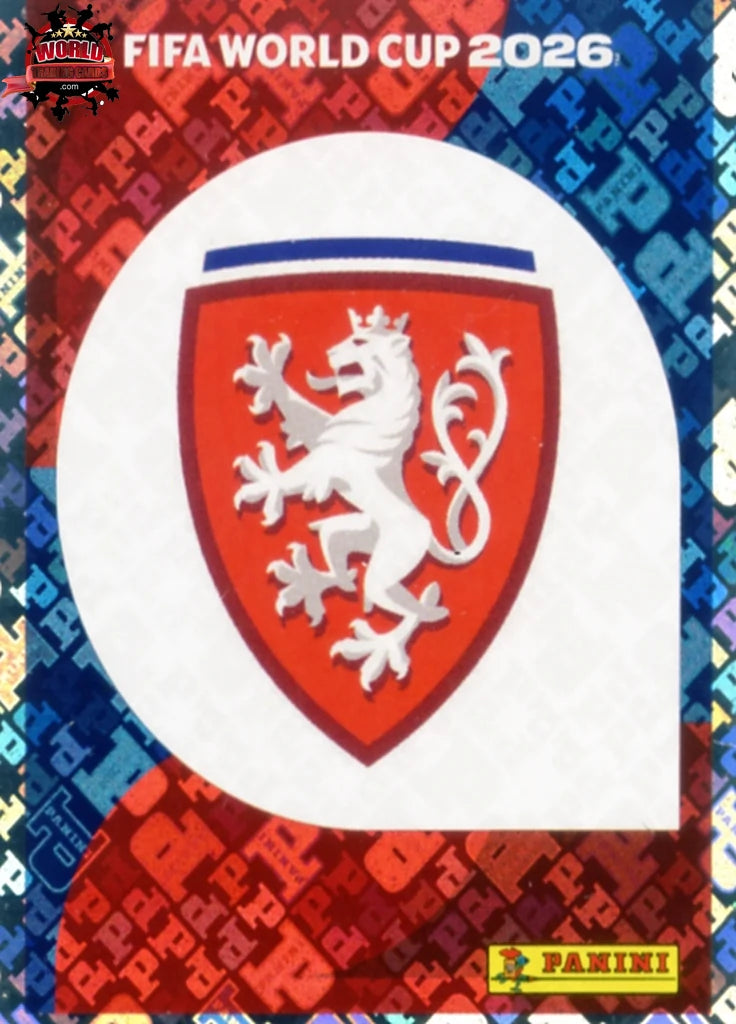 #CZE001 | Panini | Fifa World Cup Stickers | 2026 | Emblem | Czechia | Foil