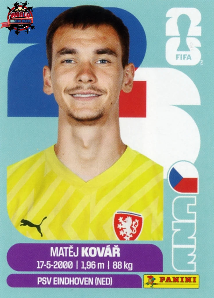 #CZE002 | Panini | Fifa World Cup Stickers | 2026 | Matej Kovar | Czechia | Base