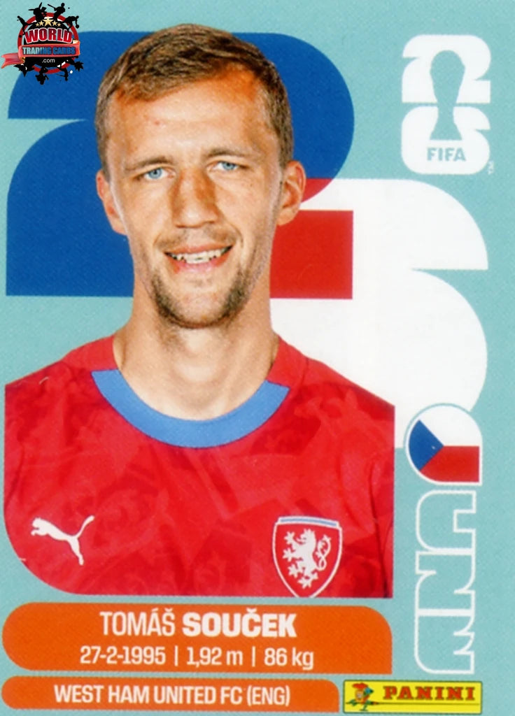 #CZE012 | Panini | Fifa World Cup Stickers | 2026 | Tomas Soucek | Czechia | Base
