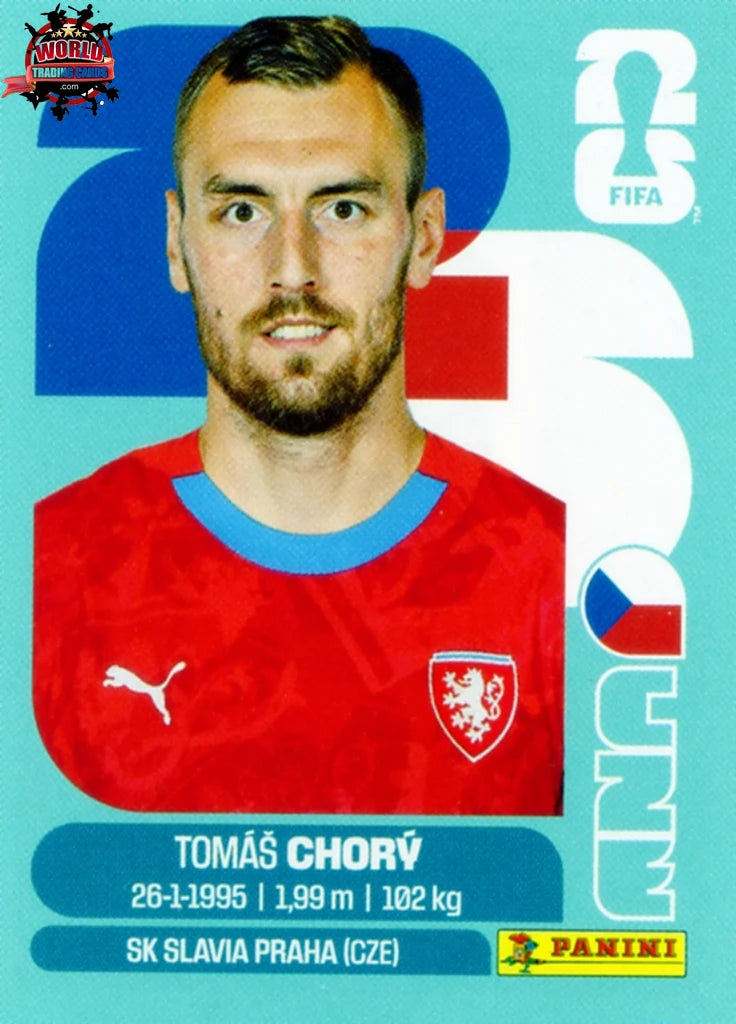 #CZE017 | Panini | Fifa World Cup Stickers | 2026 | Tomas Chory | Czechia | Base