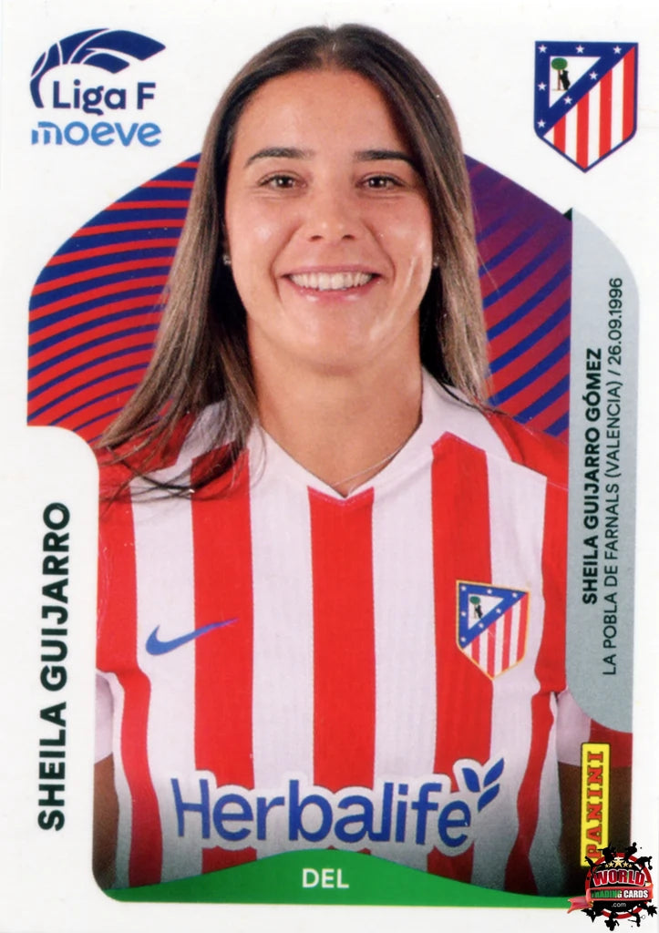 Cromo Trading Card Fútbol-Sheila Guijarro-Atlético de Madrid-Panini Liga F Moeve 2025-2026-60-Basico