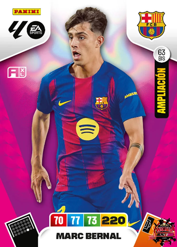 #063 Bis | Panini | Adrenalyn XL | La Liga | 2025-2026 | Marc Bernal | FC Barcelona | Update