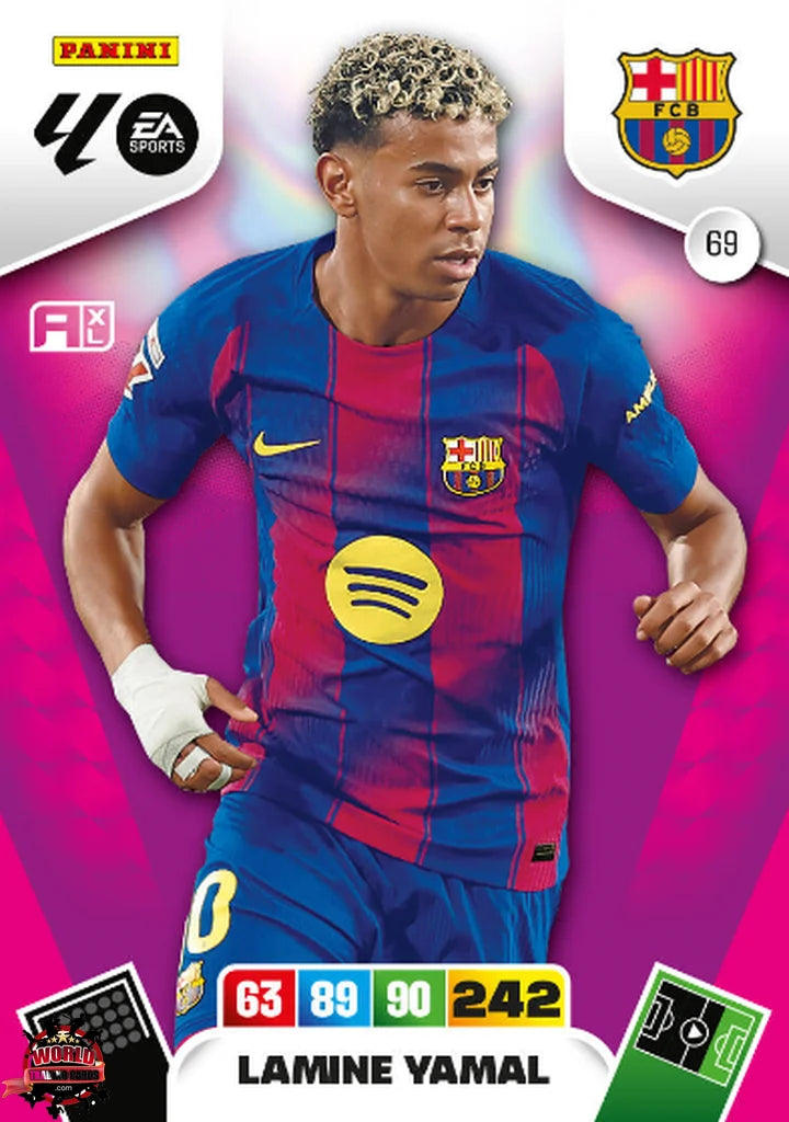 Football Trading Card-Lamine Yamal-FC Barcelona-Panini Adrenalyn