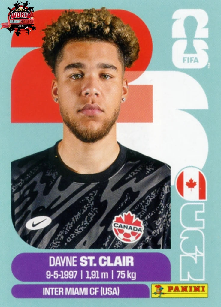 #CAN002 | Panini | Fifa World Cup Stickers | 2026 | Dayne St.Clair | Canada | Base