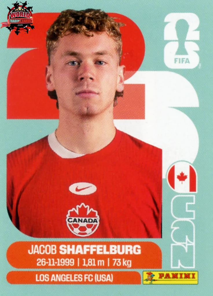 #CAN014 | Panini | Fifa World Cup Stickers | 2026 | Jacob Shaffelburg | Canada | Base